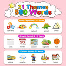 Kidzdo Toddler Talking Flash Cards with 560 Sight Word, Christmas Birthday Gifts for Ages 2-6 Girls, Autism Sensory Toys, Montessori Speech Therapy Learning Toys for 2 3 4 5 6 Year Old Kids, Pink by TinyTreasures Baby Boutique