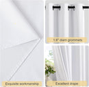 NICETOWN White100% Blackout Window Curtains 84 inch Long, Grommet Room Darkening Window Treatment Thermal Insualted for Bedroom/Livving Room, W37 x L84, 2 Panels by TinyTreasures Baby Boutique
