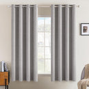 MIULEE Linen Texture Curtains for Bedroom Solid 100% Blackout Thermal Insulated Greyish White Curtains Grommet Room Darkening Drapes for Living Room Nursery 52x45 Inch (2 Panels) by TinyTreasures Baby Boutique