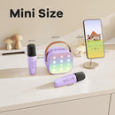 YLL Mini Karaoke Machine with 2 Wireless Microphones, TOP Kids Gifts for Girls Ages 3, 4, 5, 6, 7, 8, 9,10,11,12 +Year Old, 4-12 Years Old Birthday Toy Gift for Girls Boys Party (Purple) by TinyTreasures Baby Boutique