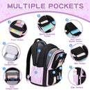 Kids Backpack for Girls School Bags for Middle School Students Book Bag for Elementary Primary Kawaii Ita Backpack, Black and Purple by TinyTreasures Baby Boutique