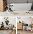 Sumerflos Acrylic Shower Bench for Inside Shower - 24.02" L x 12.99" W x 18.31" H Bathroom Shower Stool with Storage Shelf Heavy Duty (Hold Up to 400lbs) for Shaving Legs Waterproof Non-Slip by TinyTreasures Baby Boutique