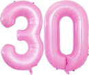 GOER Number 30 Balloons for 30th Birthday Party Decorations,42 Inch Jumbo Foil Helium Balloons for 30th Anniversary (Light Pink) by TinyTreasures Baby Boutique