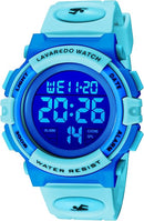 Kids Watch,Boys Watch for 3-15 Year Old Boys,Digital Sport Outdoor Multifunctional Chronograph LED 50 M Waterproof Alarm Calendar Analog Watch for Children with Silicone Band,Kids Gift by TinyTreasures Baby Boutique