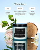 M&SENSE Jasmine & Clean Cotton Spring Scented Candle, 11.6oz Aromatherapy Gifts 2 Wick 70 Hours Long Lasting Burn, Natural Organic Soy Candle, Housewarming Gifts for Dad Mom Friends by CozyNest Decor