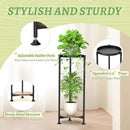 KMOTASUO 2 Tier Plant Stands Indoor, 30 Inch Tall Metal Corner Plant Stand, Modern Flower Shelf Pot Holder Planter Display Rack for Living Room Balcony Patio Garden(Black) by GreenHaven Gardens