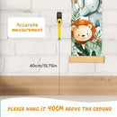 Personalized Name Growth Chart Wall Decor for Kids – Canvas Removable Height Chart Measuring Ruler 59" x 7.9" (Cute Animals) by TinyTreasures Baby Boutique