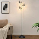 Black Floor Lamp for Living Room,Tall Standing Lamp Dimmable Tree Floor Lamps with 3 Rotatable Lights Glass Shade 66.5'' Modern Corner Lamp for Bedroom Office(3LED Bulbs Included) by CozyNest Decor