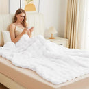 White Soft Twin Fluffy Blanket for Bed Living Room Furry Faux Fur Bed 60x80 Thick Fuzzy Throw Blanket Cozy Home Decor Gifts 860 GSM by CozyNest Decor