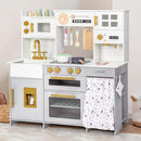 Labebe Wooden Kids Play Kitchen, Toy Kitchen Set with Plenty of Play Features & Cookware, Toddler Kitchen Playset Designed in Trendy Home Style for Boys Girls by TinyTreasures Baby Boutique