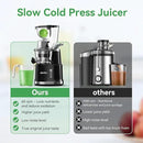 Aeitto Cold Press Juicer with Large Feed Chute, Large Capacity, Juicer Machines for Fruits and Vegetables, Slow Masticating Juicer Self Feeding, Easy to Clean, High Juice Yield by CozyNest Decor