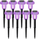 Halloween Solar Lights Outdoor 8 Pack Purple LED Waterproof Mushroom Outside Lights for Yard Garden Patio Pathway Walkway Landscape Halloween Decorations by CozyNest Decor