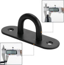 SAYAYO 6 PCS Pad Eye Plate Hooks U Ceiling Hook for Hanging Plants Outdoor Lights Swing Suspension Marine Hardware Staple Hook Loop with Screws Stainless Steel Wall Mount (Black) by GreenHaven Gardens