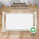 KeaBabies 2-Pack Organic Crib Sheets for Boys, Girls - 52x28 Fitted Crib Mattress Sheet Neutral, Breathable Jersey Cotton Cover for Baby Bed, Toddler Mattress, Soft & Cute Prints (Bunnies) by TinyTreasures Baby Boutique