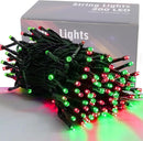 HOME LIGHTING 66ft Christmas Decorative Mini Lights, 200 LED Green Wire Fairy Starry String Lights Plug in, 8 Lighting Modes, for Indoor Outdoor Xmas Tree Wedding Party Decoration (Red & Green) by TinyTreasures Baby Boutique
