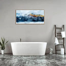 Framed Wall Art Canvas Indigo Abstract Mountain Pictures Wall Decor Blue Grey Orange Mountain Peaks Canvas Painting Prints Modern Abstract Artwork for Living Room Bedroom Decoration 20" x 40" by CozyNest Decor