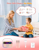 Kids Karaoke Machine for Girls, Kids Toys Gifts for Age 3-12+, Portable Bluetooth Speaker with 2 Wireless Microphones, Toddler Singing Karaoke for Birthday, Family, Home Party (Pink) by TinyTreasures Baby Boutique