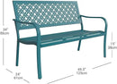 Grand patio 50" Outdoor Bench Garden Bench with Armrests Bench for Outdoors Lawn Yard Porch Lake Shore by GreenHaven Gardens