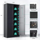 SISESOL Black Storage Cabinet,71" Tall Pantry Cabinet,Kitchen Pantry Storage Cabinets with 2 Doors and 6 Shelves,Wide Deep Metal Food Cupboard for Home,Kitchen,Dining/Living Room by CozyNest Decor