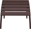 WestinTrends Outdoor Ottoman, Patio Adirondack Ottoman Foot Rest, All Weather Poly Lumber Folding Foot Stool for Adirondack Chair, Widely Used for Outside Porch Pool Lawn Backyard, Dark Brown by CozyNest Decor