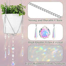 Chunful 3 Pack Sun Catcher Plant Hanger with Beads and Glass Crystal Beaded Plant Hanger Sun Catchers Kit Hanging Basket Accessories for Indoor Home Rainbow Decor, Pots Not Included (Silver) by GreenHaven Gardens