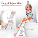 Potty Training Seat, Upgrade 2 in 1 Potty Training Toilet for Toddler, Toddler Toilet Seat for Boys Girls with Splash Guard, Anti-Slip Pad and Step Stool (Pink) by TinyTreasures Baby Boutique