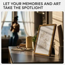 Homeforia 5x7 Picture Frame Bronze, High End Metal 5 x 7 Brass Frames with Mat 4 x 6 for Art, 5x7 Desk Frame Matted to 4x6 inch Photo, 5 by 7 Wall or Tabletop Frame, Tempered Glass, Wall Kit, Set of 1 by CozyNest Decor