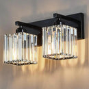 Modern Bathroom Vanity Light 2-Lights Plating Black Crystal Bathroom Wall Light Vanity Light Fixtures by CozyNest Decor