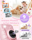 Kids Camera Instant Print for Girls Ages 3-14, 3-inch HD Screen Camera for Kids with Printing Paper, 1080P Digital Toddler Toys for 4 5 6 7 8 9 10 11 12 Years Old (Pink) by TinyTreasures Baby Boutique