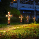 HUYIENO Solar Cross Garden Stake Lights 38inch Metal Outdoor Waterproof Memorial Garden Decor 2 Lighting Modes Cemetery Decorations for Grave for Remembrance Gifts & Sympathy Gifts by GreenHaven Gardens