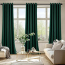 MIULEE Hunter Green Blackout Curtains for Bedroom Living Room 96 Inches Long 2 Panels, Thermal Insulated Room Darkening Drapes Solid Grommet Noise Reduction Emerald Green Christmas Curtains 40x96 Inch by TinyTreasures Baby Boutique