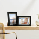 Vittanly 4x6 Picture Frames Set of 9, Shatter Resistant Plexiglass, Display 3.5x5 Pictures with Mat or 4x6 without Mat, Photo Frames for Wall or Tabletop, Engineered Wood, Black by CozyNest Decor