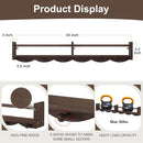 34Inch Nursery Bookshelves,Set of 4,Wall Floating Shelf Kids Coat Rack with 6Hooks,Hanging Book Shelf for Baby Nursery Room Décor (Dark Brown, 34) by TinyTreasures Baby Boutique