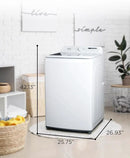 BLACK+DECKER 4.1 Cu. Ft. Top Loading Washing Machine with Agitator, Full Size Washing Machine with Glass Lid and Stainless Steel Tub, Machine with LED Display, 10 Wash Cycles, 120V, BTLW41MW, White by CozyNest Decor