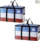 TAILI Extra Large Moving Bags, 2 Pack Clear Heavy Duty Totes For Storage with Visible Window, Wrap Around Handles, Storage Bags for Space Saving, Alternative to Moving Boxes by TinyTreasures Baby Boutique