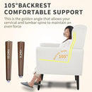 Modern Accent Chair, Upholstered Armchair with Pillow, Teddy Single Sofa Chair with Lounge Seat and Wood Legs Accent Chair for Living Room Bedroom Small Spaces by CozyNest Decor