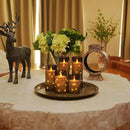 Homemory Flameless Candles with Embedded Star String Fairy Lights, Battery Operated Candles, LED Candle, Fake Candles with Remote Control and Timer for Halloween, Gray Acrylic, Set of 5(H4"5"6"8"8") by CozyNest Decor