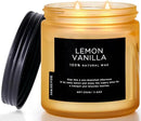 M&SENSE Candles Lemon Vanilla Scented, 11.6oz 70 Hour Long Lasting Candles for Home, 2 Wick Natural Soy Wax in Glass Jar, Stress Relief Gifts for Women and Men by CozyNest Decor