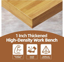 48" Adjustable Workbench, Work Bench Table with Wheels and Power Outlet, Rolling Workbench with Drawers, Large Load Capacity Garage Workbench for Workshop,Office,Home by GreenHaven Gardens