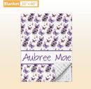 Personalized Baby Bedding Set, 5 Pcs Custom Toddlers Bedding Set with Infant Name, Soft Double Layer Nursery Crib Set for Girls Boys, Customized Infants Gifts for Baby Shower, Purple Butterfly by TinyTreasures Baby Boutique