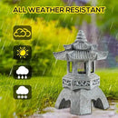 Zen Solar Pagoda Lantern Garden Statue, Indoor/Outdoor Zen Asian Decor for Landscape Balcony, Garden, Patio, Porch Yard Art Ornament by GreenHaven Gardens