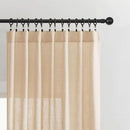 Joydeco Linen Curtains 72 Inch Length 2 Panel Sets,Light Filtering Curtains for Bedroom 52 Inch Wide Living Room Drapes with Back Tabs & Rod Pockets (W52 x L72 Inch, Ecru) by CozyNest Decor