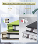 Popotop Photo Album Self Adhesive with Picture Display Window,60 Pages DIY Scrapbooking Supplies Kit for 4x6 10x12 Picture,Linen Cover Memory Book for Baby Wedding, with Scraper and Metallic Pen by TinyTreasures Baby Boutique