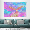 HZOHNAGO Mermaid Scales Tapestry Colorful Shiny Scales Mermaid Tail Pattern Printed Wall Tapestry Wall Hanging for Bedroom Living Room Dorm 90" W x 60" H by CozyNest Decor