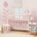 Lambs & Ivy Daisy Dreams 3-Piece Crib Bedding Set - Pink, White, Modern, Garden by TinyTreasures Baby Boutique