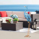 Nacome Large Standing Blue Metal Crane Garden Statue: Indoor Outdoor Heron Animal Sculpture for Patio Backyard Porch Yard Bird Art Lawn Decor - 36.6inch Gifts for Grandma Mom by GreenHaven Gardens