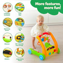 Move2Play, 4-in-1 Baby Play Mat & Activity Center Gym | Walker | Infant Toy for Tummy Time | Birthday Gift for 3, 4, 5, 6, 7, 8, 9, 10, 12 + Month Old Boys & Girls (Yellow) by TinyTreasures Baby Boutique