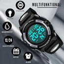 Kids Watch,Boys Watch for 3-15 Year Old Boys,Digital Sport Outdoor Multifunctional Chronograph LED 50 M Waterproof Alarm Calendar Analog Watch for Children with Silicone Band,Kids Gift by TinyTreasures Baby Boutique