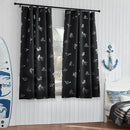 Vangao Kids Curtains for Boys Bedroom Kids Blackout Curtains 63 Inch Length Ocean Aquarium Nursery Drapes for Girls Bedroom Silver Sea Animals Print Thermal Insulated Drapes, Black 2 Panels by TinyTreasures Baby Boutique