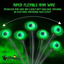 TONULAX Halloween Decorations Outdoor, 2 Pack Upgraded Solar Scary Eyeball Lights with Dual Lighting Modes, Swaying Firefly Lights, Solar Pathway Light for Yard, Garden,Yard Decor, Party (Green) by GreenHaven Gardens